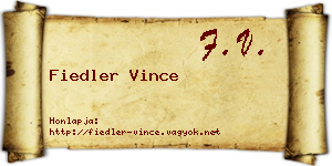 Fiedler Vince névjegykártya